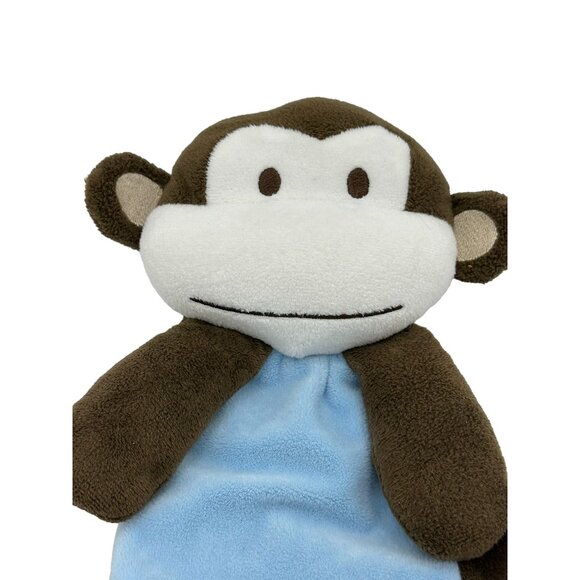 Brown‎ Monkey Lovey Security Blanket Soother Flat body Stuffed head 12" - Picture 3 of 5